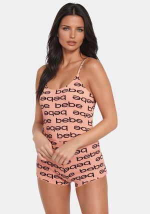 Bebe Logo Cami Short Set