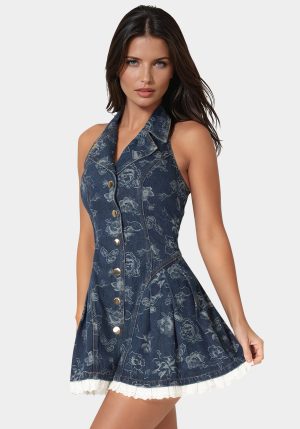 Fit & Flare Denim Dress