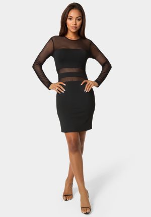 Illusion Mesh Mini Dress