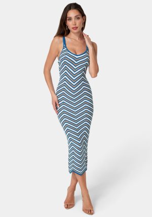 Chevron Crochet Midi Dress